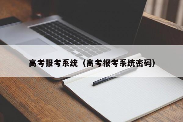 高考报考系统（高考报考系统密码）